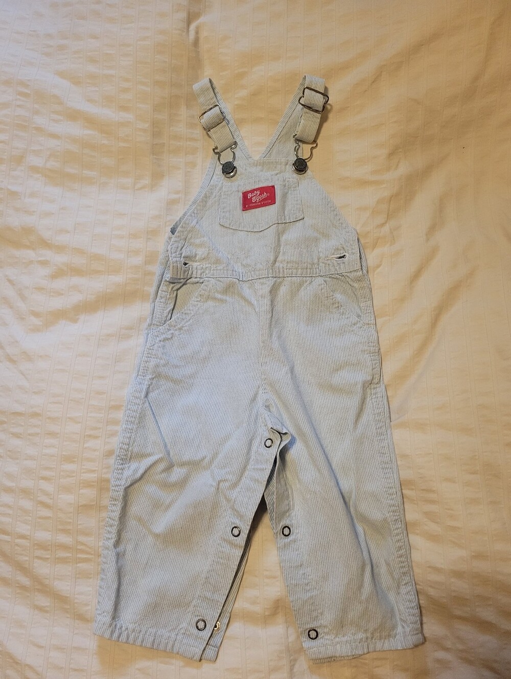 Vintage OshKosh B'gosh Railroad Stripe Overalls -12/18m